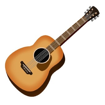 clip art image of an acoustic guiltar