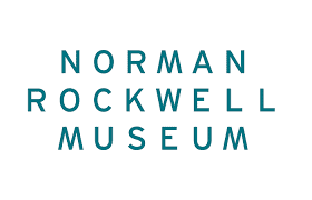 Text logo that reads Norman Rockwell Museum in teal capital letters, arranged in three lines on a white background.
