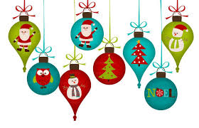 assorted holiday ornaments with various holiday themed images on them, such as Santa Claus, snowmen, Christmas trees and and owl.